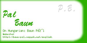 pal baun business card